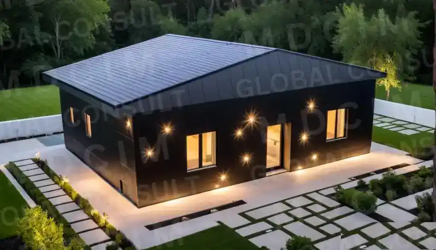 Casa fara etaj – proiect casa parter moderna 82 mp